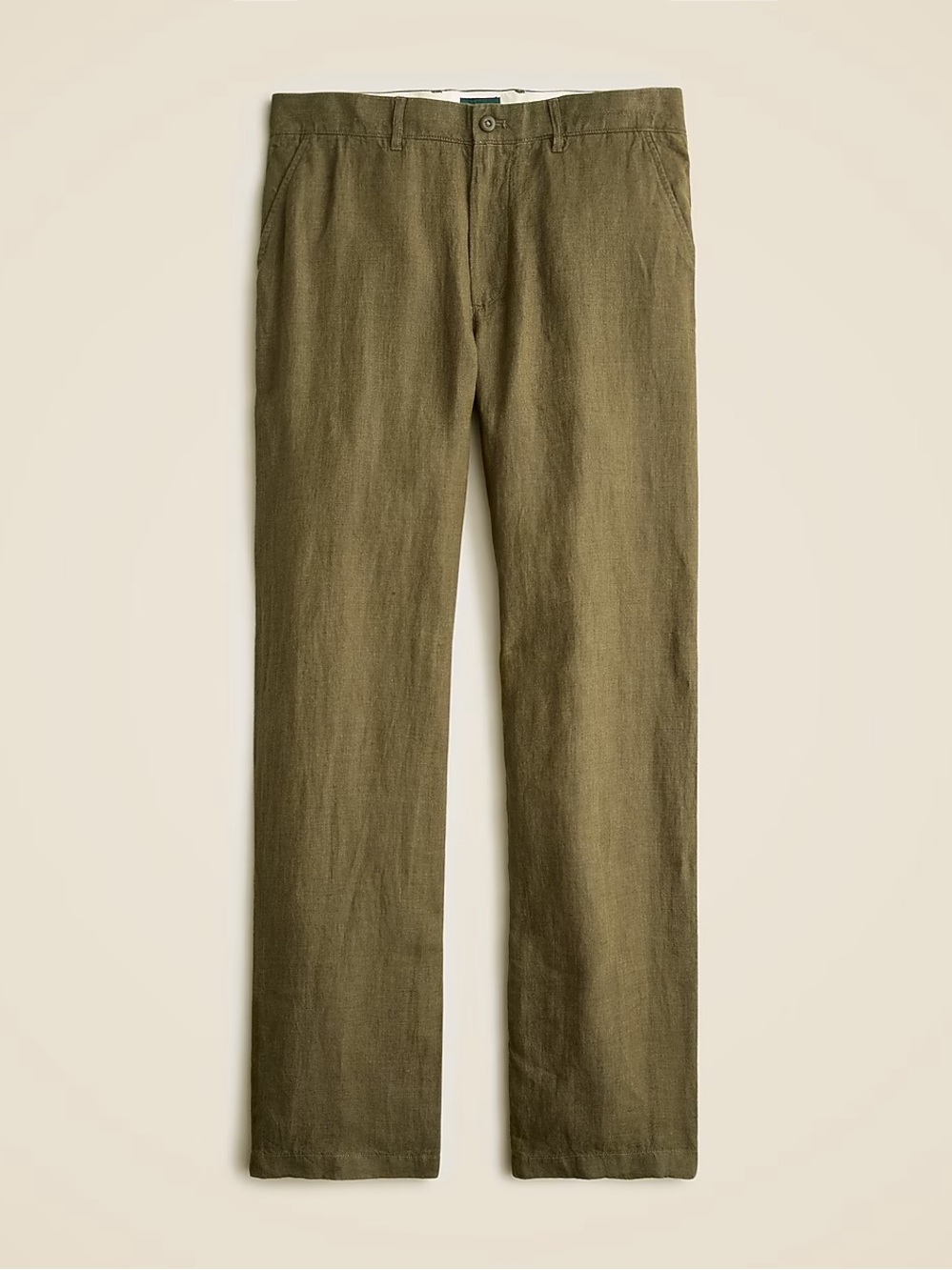 J. Crew Olive Green Linen Trouser (Never Worn)